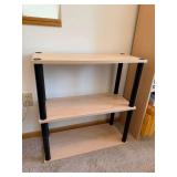 3 Tier Wood Look Utility Shelf Bookcase 26x11x29 Black Supports