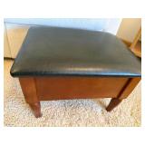 Cream Upholstered Tub Chair With Wood Storage Footstool Ottoman Set