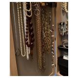 Large Costume Jewelry Lot w/ Necklaces Earrings Rings Bracelets Watches