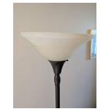 Torchiere Floor Lamp With Frosted Glass Shade
