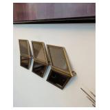 Abstract Wall Art & Mirror Decor Set (Lot of 3)