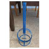 Blue Banjo-Shaped Metal Decorative Accent