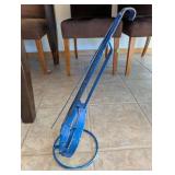 Blue Banjo-Shaped Metal Decorative Accent