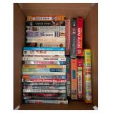 Mixed Lot of Books, Dvds, Vhs Tapes & Coloring Books