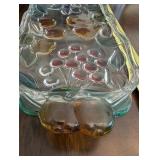 Glass Fruit Motif Serving Pieces (Lot of 2)