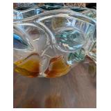 Glass Fruit Motif Serving Pieces (Lot of 2)