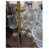 Assorted Clear Glass Drinkware & Bowls