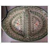 Pair of Ceramic Serving Bowls With Lids & Baskets