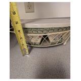 Pair of Ceramic Serving Bowls With Lids & Baskets