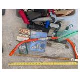 Mixed Tool & Hardware Lot With Wen Slimline 3/8 Cordless Drill