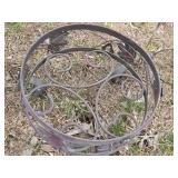 Lot of Garden Decor and Planters including Metal Buckets, Decorative Stakes, and Metal Pumpkin