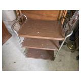Rolling Metal Utility Cart with Power Strip