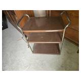 Rolling Metal Utility Cart with Power Strip