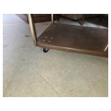 Rolling Metal Utility Cart with Power Strip