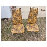 Queen City Dinettes Floral Chairs with Metal Frame