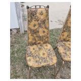 Queen City Dinettes Floral Chairs with Metal Frame