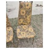 Queen City Dinettes Floral Chairs with Metal Frame