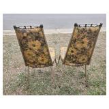 Queen City Dinettes Floral Chairs with Metal Frame