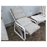 Set of White Metal Outdoor Patio Furniture