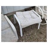 Set of White Metal Outdoor Patio Furniture