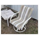 Set of White Metal Outdoor Patio Furniture