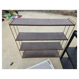 Metal and Plastic Shelving Units and Rolling Cart with Accessories