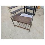 Metal and Plastic Shelving Units and Rolling Cart with Accessories