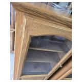 Matching Oak Glass Door Display Cabinets = 17x23x48