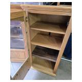 Matching Oak Glass Door Display Cabinets = 17x23x48