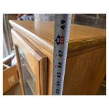Matching Oak Glass Door Display Cabinets = 17x23x48