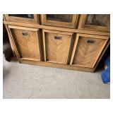 Glass Door Hutch with Storage Cabinets - 49 1/4 x 15 x 76 1/2 tall