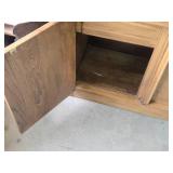 Glass Door Hutch with Storage Cabinets - 49 1/4 x 15 x 76 1/2 tall