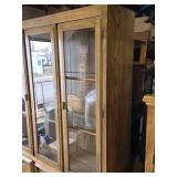 Glass Door Hutch with Storage Cabinets - 49 1/4 x 15 x 76 1/2 tall