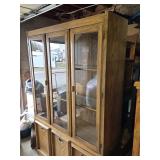 Glass Door Hutch with Storage Cabinets - 49 1/4 x 15 x 76 1/2 tall