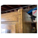 Glass Door Hutch with Storage Cabinets - 49 1/4 x 15 x 76 1/2 tall