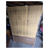 Glass Door Hutch with Storage Cabinets - 49 1/4 x 15 x 76 1/2 tall