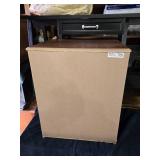 Two-Drawer Wooden Cabinet with Metal Pulls
