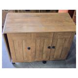 Sauder Sewing and Craft Cart with Drop Leaf and Storage Bins