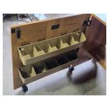 Sauder Sewing and Craft Cart with Drop Leaf and Storage Bins