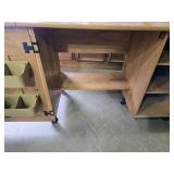 Sauder Sewing and Craft Cart with Drop Leaf and Storage Bins