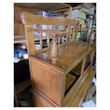 Oak Wood Hall Tree Bench with Storage - Front inserts need to be reattached