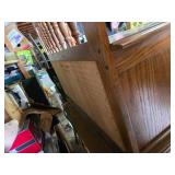 Oak Wood Hall Tree Bench with Storage - Front inserts need to be reattached