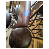 Set of 3 Metal Frame Bar Stools with Padded Seats