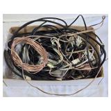 Assorted Audio, Video, and Computer Cables including HDMI, USB, and Speaker Wires