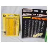 GE Halogen Bulbs, Battery Tester, and Electrical Accessories