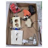 GE Halogen Bulbs, Battery Tester, and Electrical Accessories