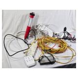 Jensen 160 Watt Power Inverter, Extension Cords, and Lighting Equipment