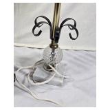Wooden and Glass Table Lamps with Shades