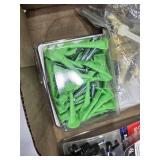 Lot of Gardner Bender Cable Ties and Craftsman Staple/Brad Nail Pack with Assorted Hand Tools and Hardware Items