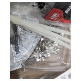 Lot of Gardner Bender Cable Ties and Craftsman Staple/Brad Nail Pack with Assorted Hand Tools and Hardware Items